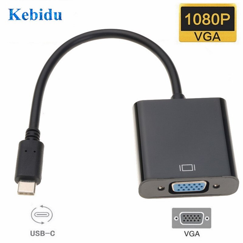 Kebidu-USB 3.1 C Ÿ-VGA  ̺, 12 ġ ũ..